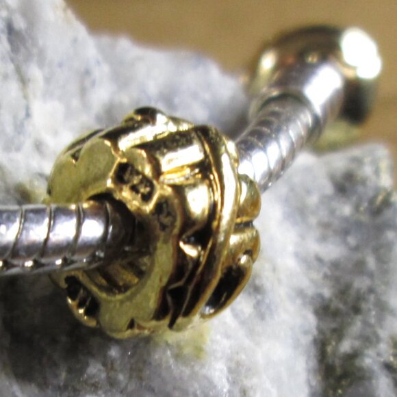 Candy Cane Gold Plated 925 Silver European Charm - Picture 3 of 8